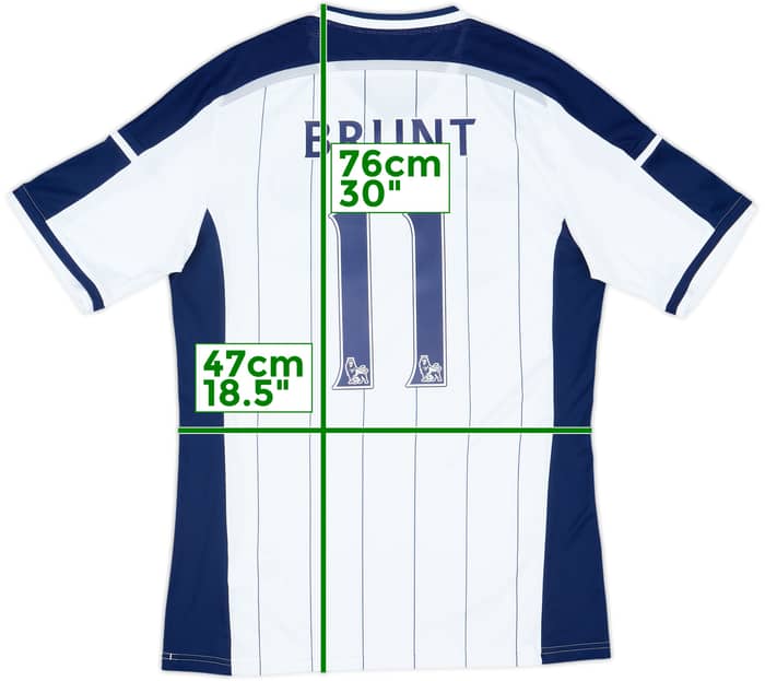 2014-15 West Brom Home Shirt Brunt #11 - 8/10 - (L)