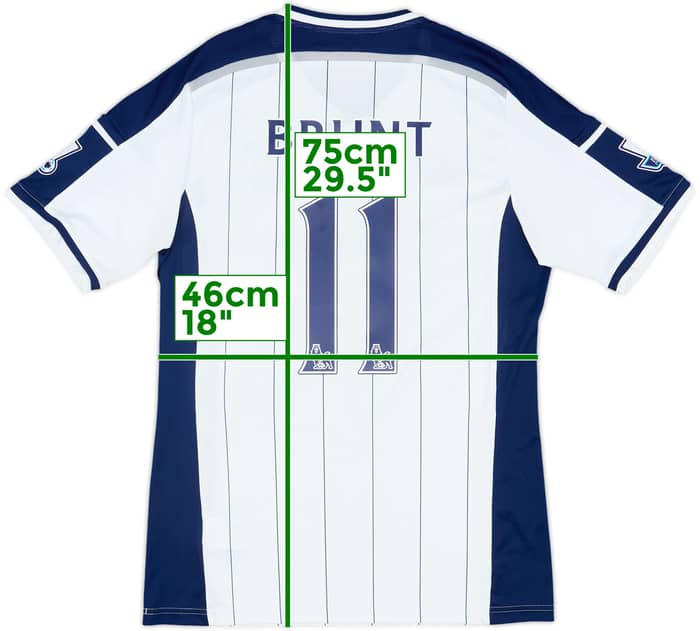 2014-15 West Brom Home Shirt Brunt #11 - 7/10 - (L)