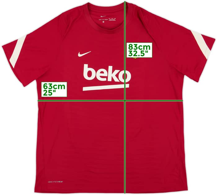 2021-22 Barcelona Nike Training Shirt - 10/10 - (XXL)