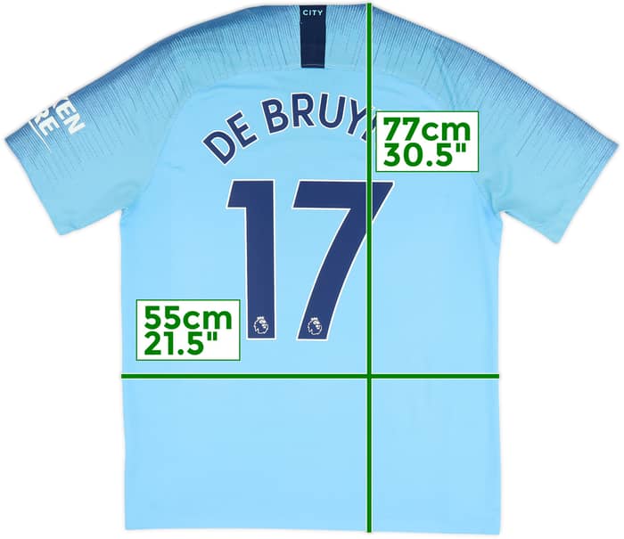 2018-19 Manchester City Home Shirt De Bruyne #17 - 7/10 - (L)