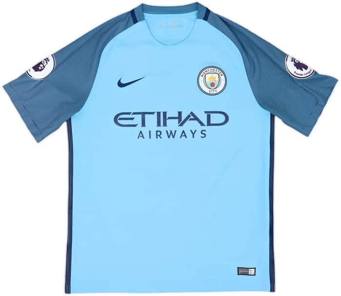 2016-17 Manchester City Home Shirt Kun Aguero #10 - 7/10 - (M)
