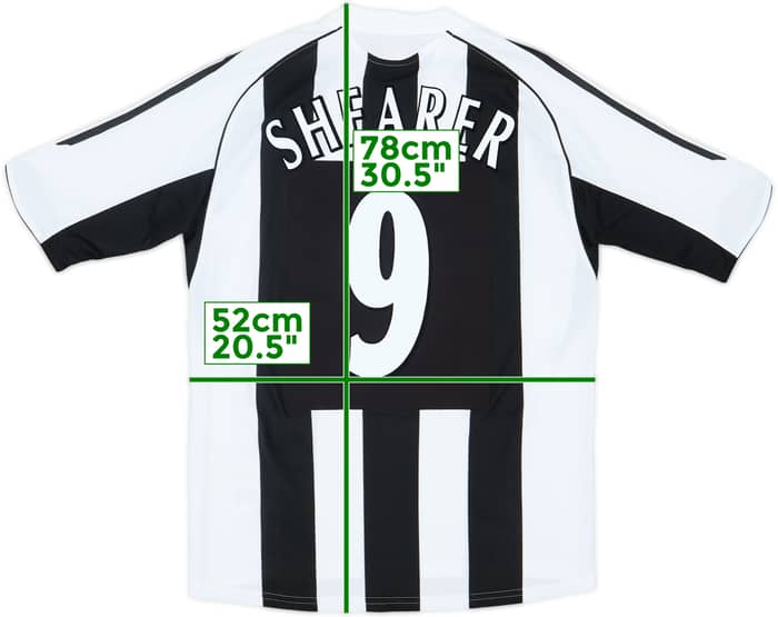 2005-07 Newcastle Home Shirt Shearer #9 - 10/10 - (M)