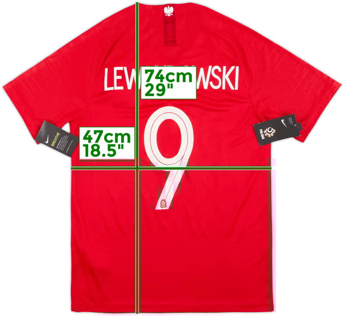 2018-19 Poland Away Shirt Lewandowski #9 (S)