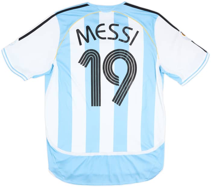 2005-07 Argentina Home Shirt Messi #19 - 8/10 - (M)