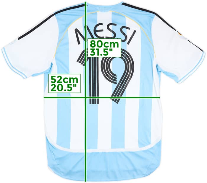 2005-07 Argentina Home Shirt Messi #19 - 8/10 - (M)