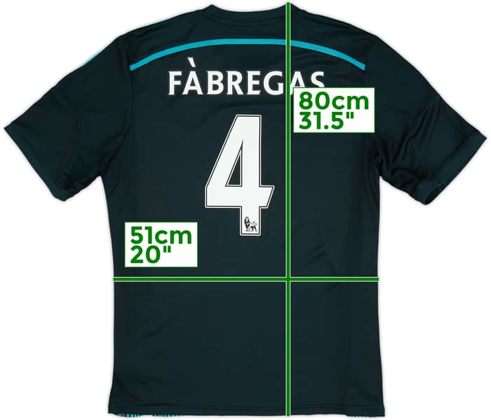 Camiseta de la tercera equipación del Chelsea 2014-15 Fabregas #4 - 8/10 - (L)