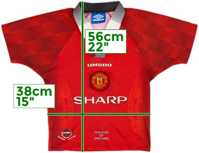 1996-98 Manchester United Home Shirt - 4/10 - (S.Boys)