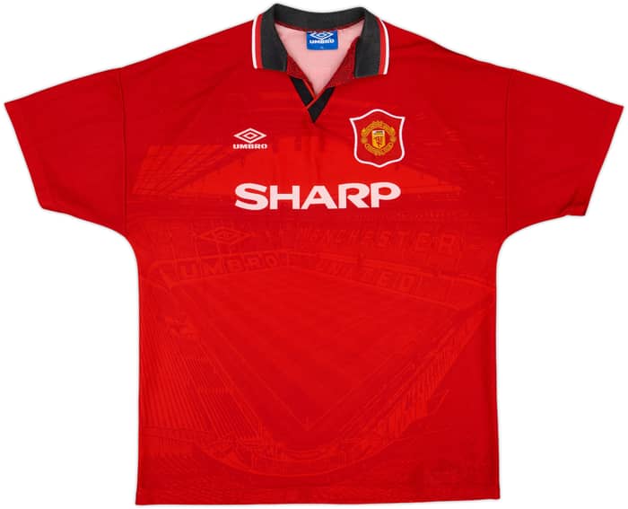 1994-96 Manchester United Home Shirt Cantona #7 - 9/10 - (XL)