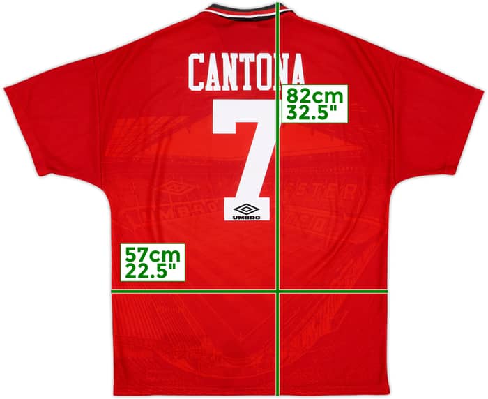 1994-96 Manchester United Home Shirt Cantona #7 - 9/10 - (XL)