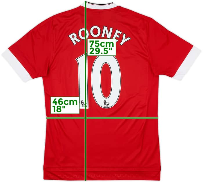 2015-16 Manchester United Home Shirt Rooney #10 - 6/10 - (S)