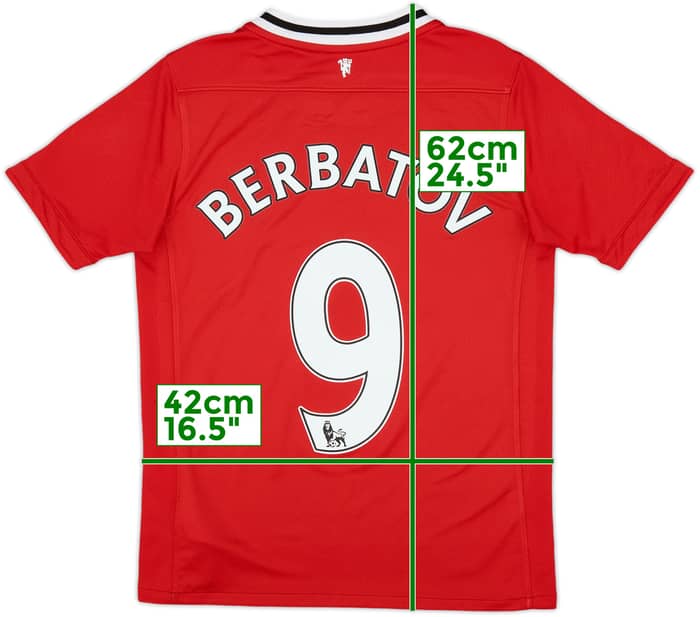 2011-12 Manchester United Home Shirt Berbatov #9 - 8/10 - (L.Boys)