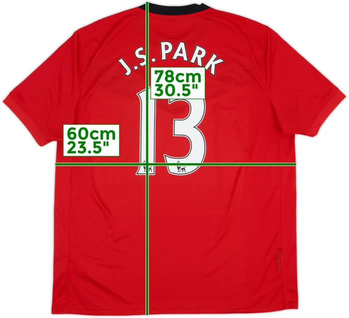 2009-10 Manchester United Home Shirt J.S.Park #13 - 8/10 - (XL)