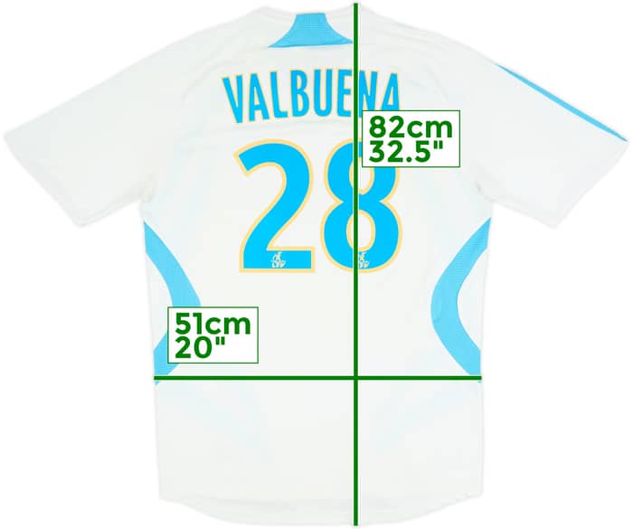 Camiseta de local del Olympique Marseille 2007-08 Valbuena #28 - 5/10 - (M)
