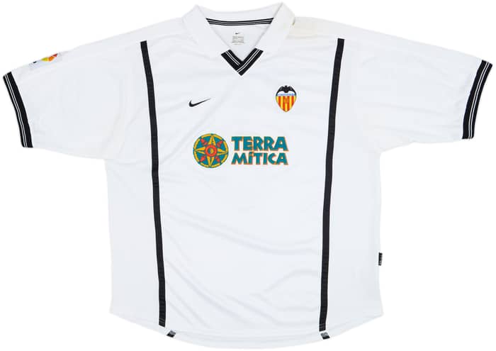 2000-01 Valencia Home Shirt Mendieta #17 - 8/10 - (XXL)