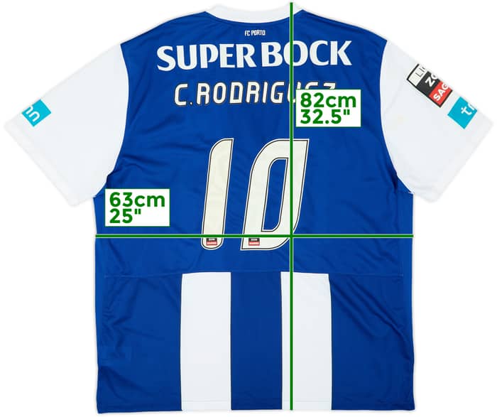 2011-12 Porto Home Shirt C.Rodriguez #10 (XXL)