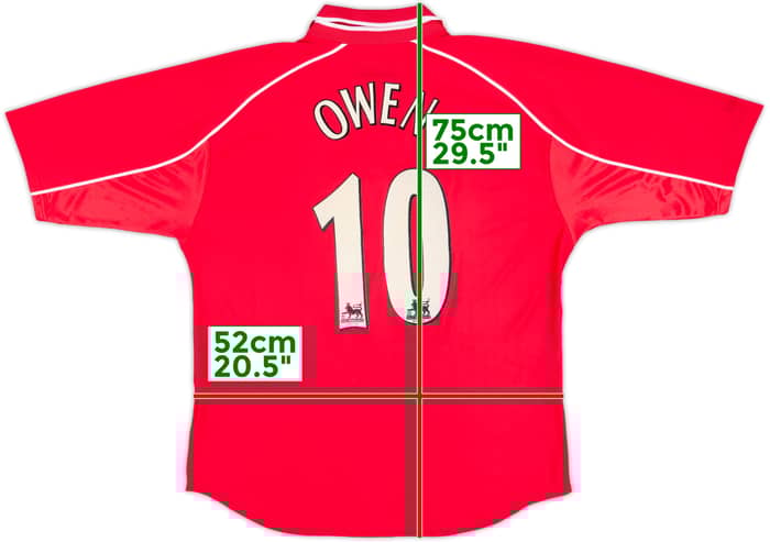 2000-02 Liverpool Home Shirt Owen #10 - 6/10 - (L)