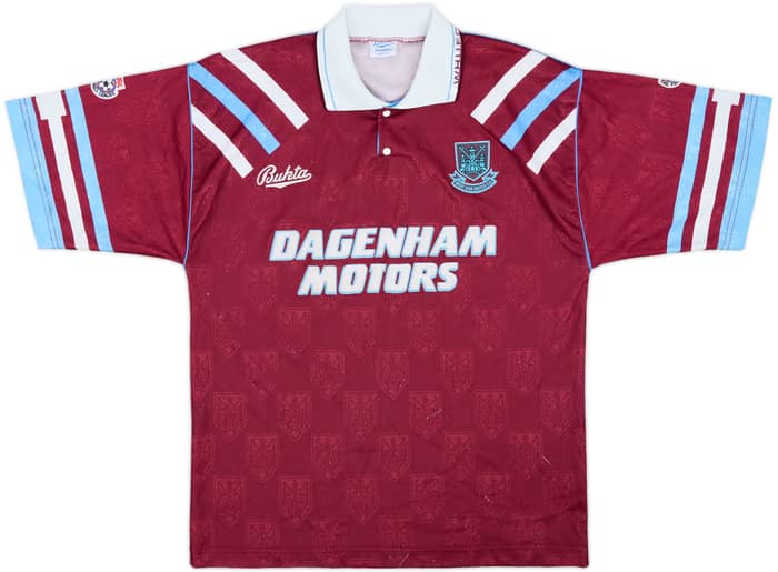 1991-92 West Ham Home Shirt - 7/10 - (M)