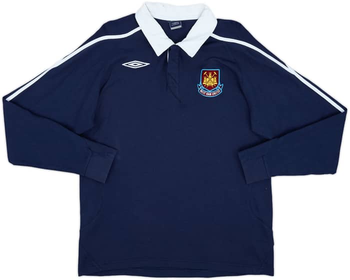 2007-08 West Ham Umbro Polo L/S Shirt - 9/10 - (XL)