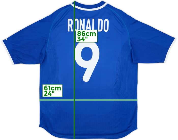 2000-02 Brazil Away Shirt Ronaldo #9 - 10/10 - (XL)