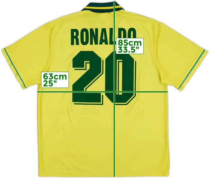 1994 Brazil Home Shirt Ronaldo #20 - 6/10 - (XL)