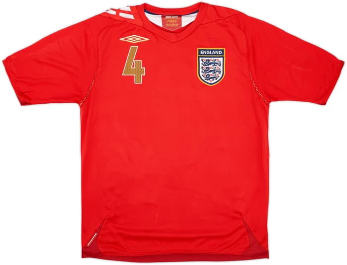 2006-08 Inglaterra Camiseta Visitante Gerrard #4 - 4/10 - (M)