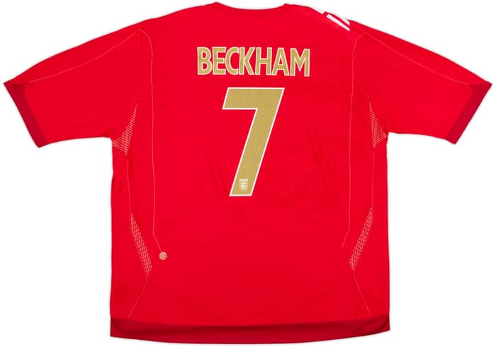 2006-08 England Away Shirt Beckham #7 - 9/10 - (3XL)