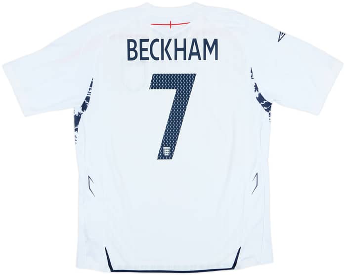 2007-09 England Home Shirt Beckham #7 - 7/10 - (XL)