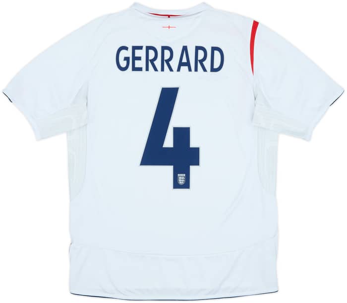 2005-07 England Home Shirt Gerrard #4 - 7/10 - (L)