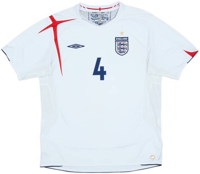 2005-07 England Home Shirt Gerrard #4 - 7/10 - (L)