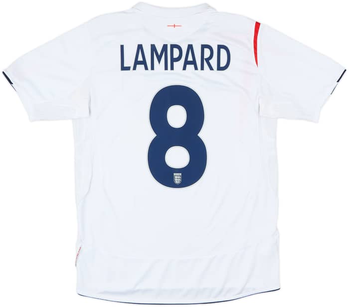 2005-07 England Home Shirt Lampard #8 - 6/10 - (M)