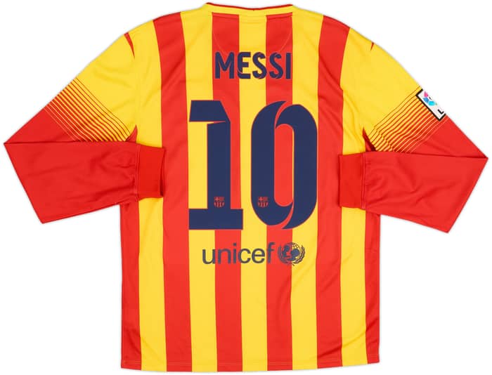 2013-15 Barcelona Away L/S Shirt Messi #10 - 7/10 - (M)