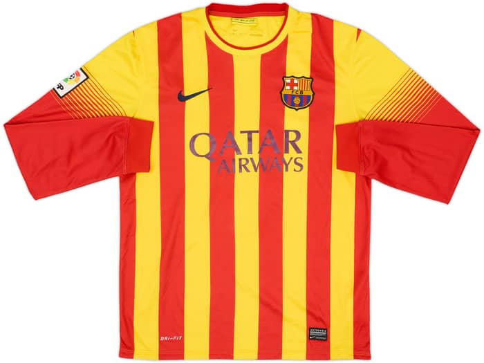 2013-15 Barcelona Away L/S Shirt Messi #10 - 7/10 - (M)