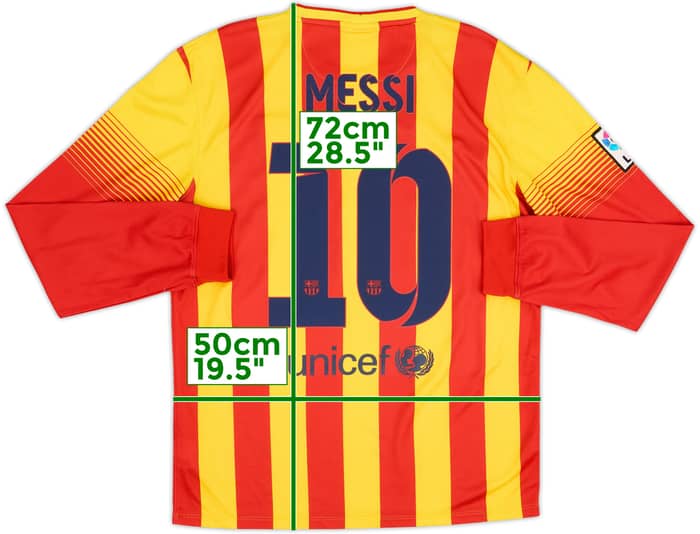 2013-15 Barcelona Away L/S Shirt Messi #10 - 7/10 - (M)