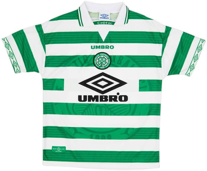 1997-99 Celtic Home Shirt Larsson #7 - 9/10 - (M)