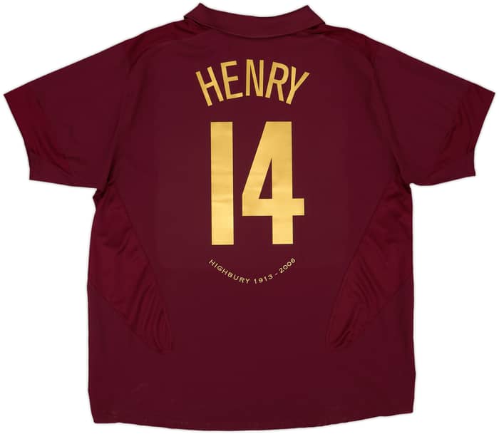 2005-06 Arsenal Home Shirt Henry #14 - 9/10 - (XXL)