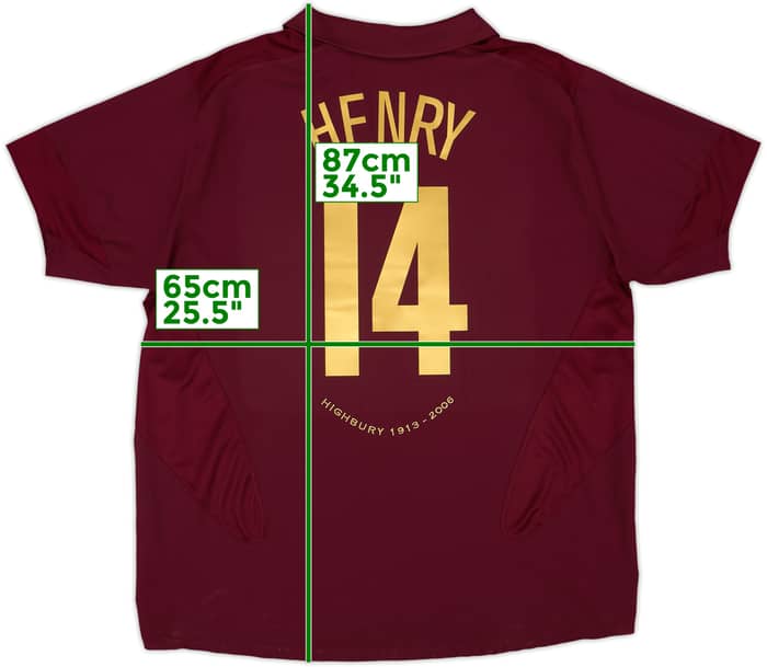 2005-06 Arsenal Home Shirt Henry #14 - 9/10 - (XXL)