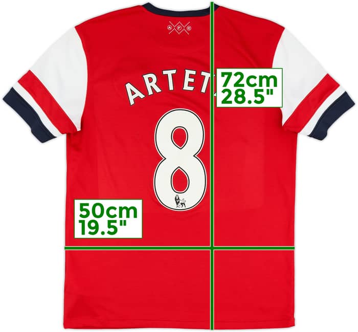 2012-14 Arsenal Home Shirt Arteta #8 - 6/10 - (M)