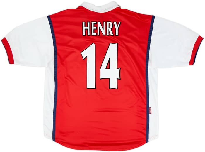 1999-00 Arsenal Home Shirt Henry #14 - 8/10 - (XL)