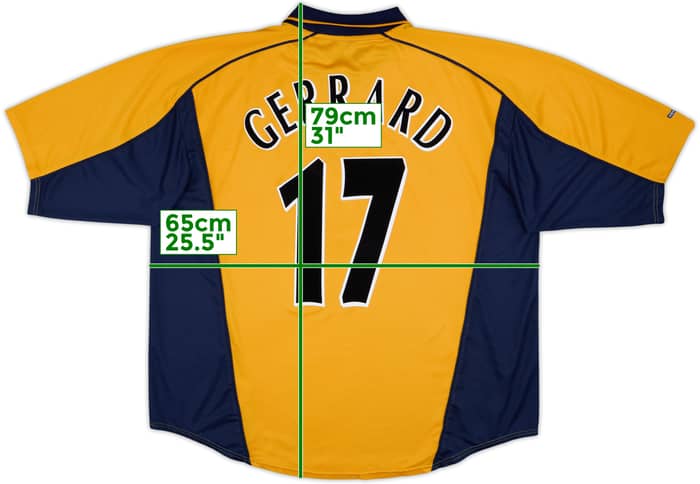2000-02 Liverpool Away Shirt Gerrard #17 - 8/10 - (3XL)