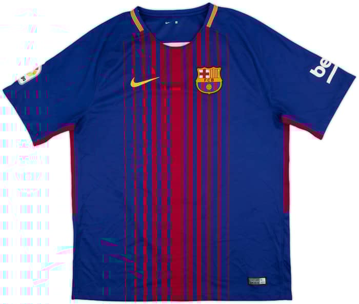 2017-18 Barcelona Home Shirt Suarez #9 - 8/10 - (L)