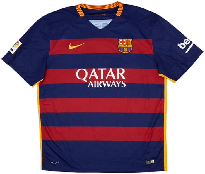 2015-16 Barcelona Home Shirt A.Iniesta #8 - 9/10 - (XL)