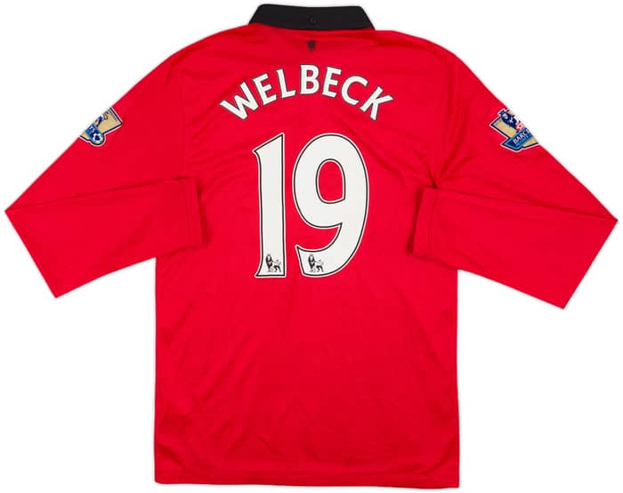 2013-14 Manchester United Home L/S Shirt Welbeck #19 - 8/10 - (S)