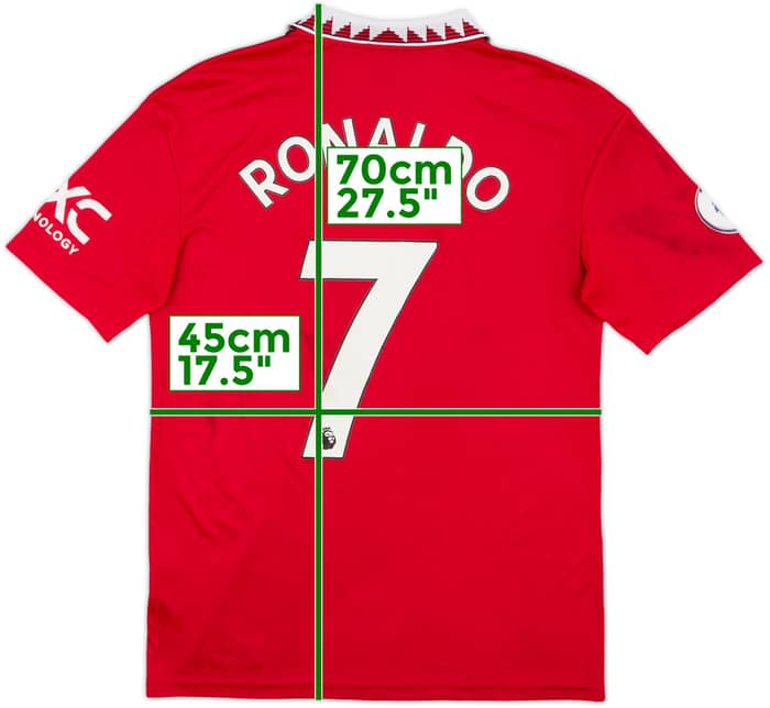 2022-23 Manchester United Home Shirt Ronaldo #7 - 5/10 - (XL.Boys)