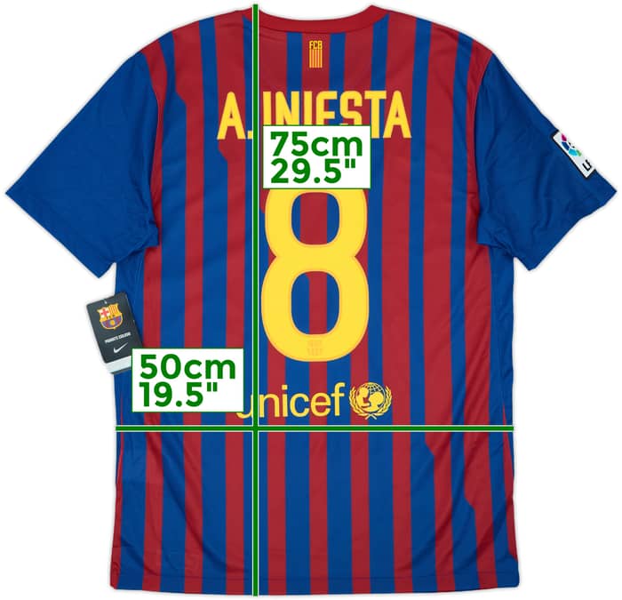 2011-12 Barcelona Home Shirt A.Iniesta #8 (M)
