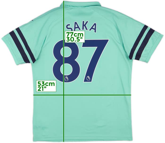 2018-19 Arsenal Third Shirt Saka #87 - 8/10 - (L)