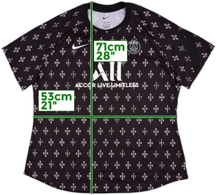 2021-22 Paris Saint-Germain Nike Training Shirt - 9/10 - (Women's XL)