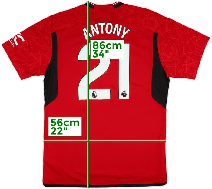 2023-24 Manchester United Home Shirt Antony #21 - 10/10 - (XL)