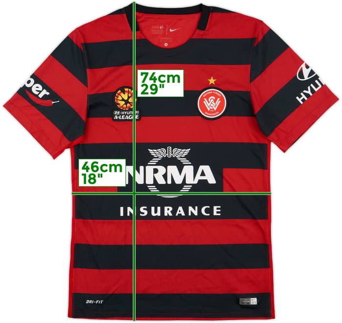 2015-16 Western Sydney Wanderers Home Shirt - 8/10 - (S)