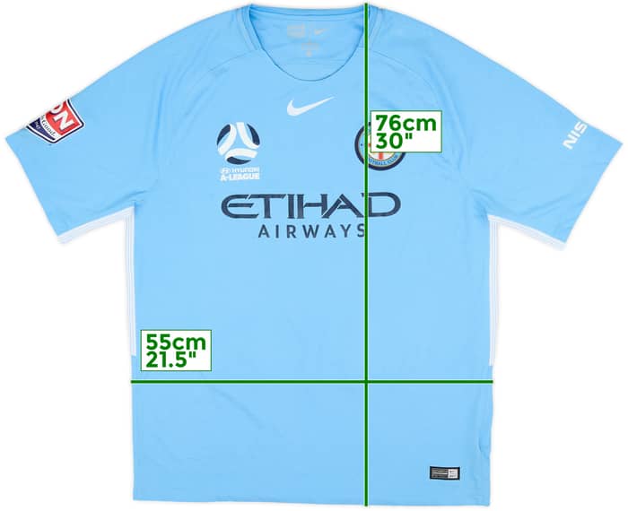 2017-18 Melbourne City Home Shirt - 9/10 - (XL)