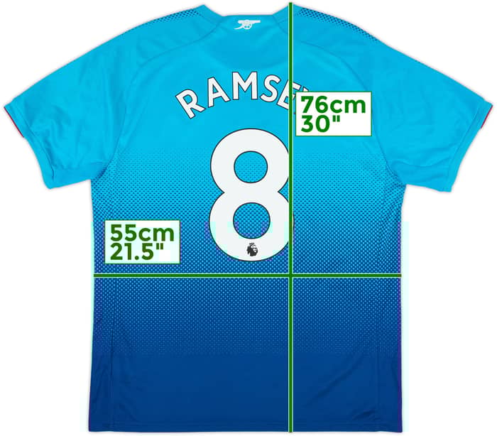 2017-18 Arsenal Away Shirt Ramsey #8 - 9/10 - (L)